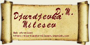 Đurđevka Milešev vizit kartica